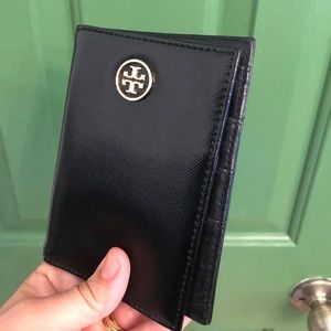 Tory Burch black Passport Wallet
